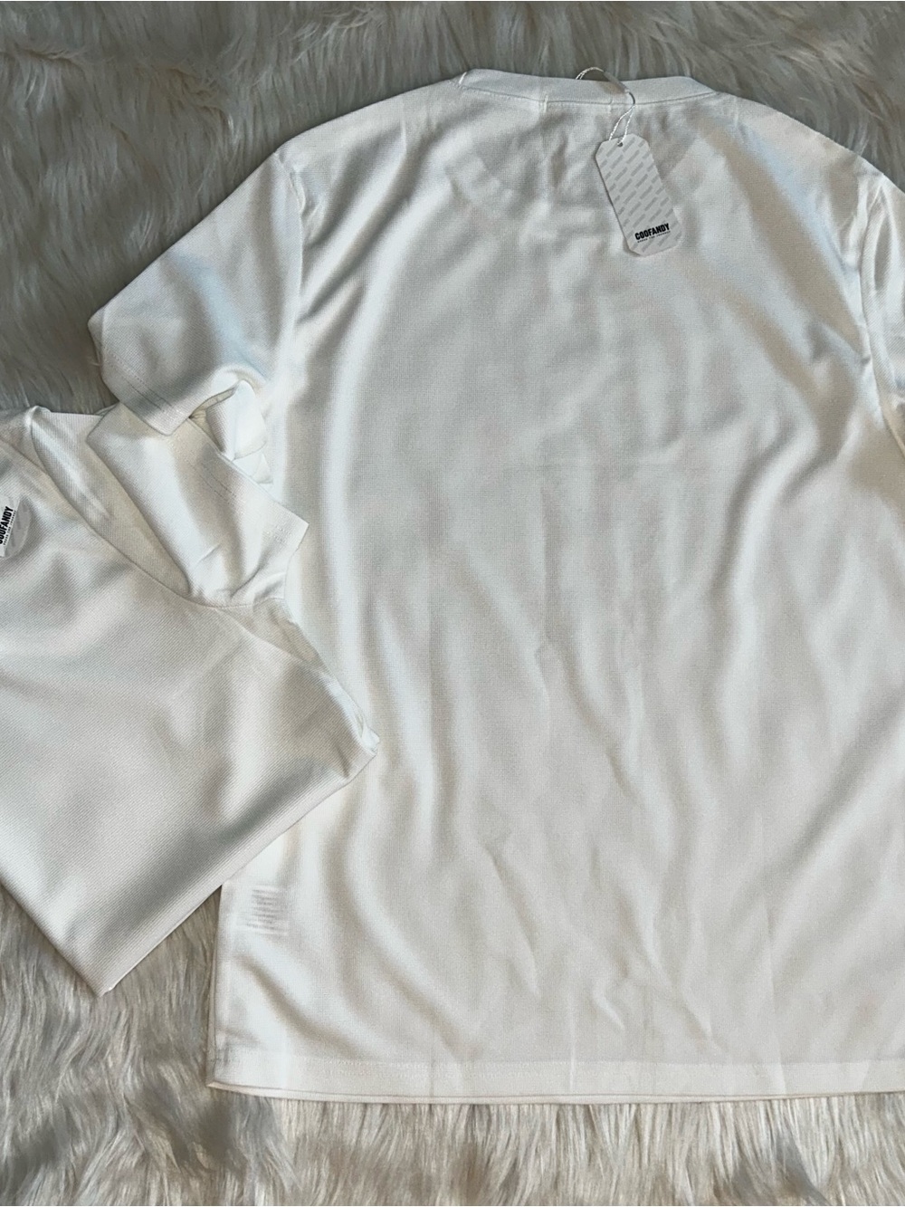 Coofandy Set of 2 Men's White Short Sleeve Crew Tee